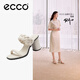 愛(ài)步（ECCO）涼鞋女 25年夏季新款方頭一字帶優(yōu)雅女士單鞋高跟涼鞋 雕塑233303 石灰色23330301378 36