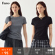 fano studios范洛Fano 極簡(jiǎn)風(fēng)天絲涼感基礎(chǔ)百搭正肩修身短袖t恤女上衣2025新款 深花灰第二批 L