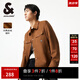 杰克·瓊斯（JACK&JONES）春秋仿麂皮寬松舒適百搭純色時尚翻領(lǐng)夾克上衣外套男裝224321056 E10 深棕色 L 180