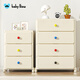 babyview收納柜抽屜式床頭柜塑料儲物柜夾縫桌下多層簡(jiǎn)易免安裝兒童房臥室 多巴胺【中號50CM寬】四層