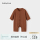 babylove嬰兒連體衣春秋季睡衣新生兒寶寶哈衣爬爬服羊毛內(nèi)衣打底衣服秋裝