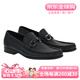 菲拉格慕（Ferragamo）男士軟面皮鞋 商務休閑Gancio扣飾牛皮莫卡辛鞋 時尚大牌高檔男鞋 黑色 029392 642848  40 碼（6碼）