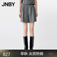 JNBY/江南布衣25夏新品羊毛休閑褲女寬松短褲闊腿褲5P5E11600 072/中雜灰 XS