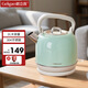格立高（Geligao）電水壺?zé)畨仉姛崴畨刈詣?dòng)斷電2-3人家用開(kāi)水壺304不銹鋼大容量熱水壺快壺可折疊提手煮茶器 2L 香草綠 不銹鋼