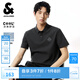 杰克·瓊斯（JACK&JONES）男裝25年精致虎頭刺繡涼感短袖polo衫男士夏季商務(wù)半袖翻領(lǐng)T恤 黑砂色E44 M