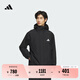 adidas拒水防潑加絨內(nèi)膽三合一連帽外套男女阿迪達斯官方輕運動 黑色   L