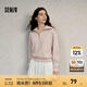Semir衛(wèi)衣女純色半開襟衣服溫柔百搭秋休閑風(fēng)寬松落肩套頭衫ins潮 夢(mèng)幻粉60394 L