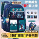 RICH YOUR HOME德國品質(zhì)書包兒童男一到六年級減負(fù)護(hù)脊輕便減負(fù)高顏值雙肩包背包 小號綠色[奧特曼]送徽章