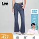 Lee【張凌赫代言】涼涼褲25新品426修身高腰微喇深藍(lán)輕薄女牛仔褲 深藍(lán)色 26
