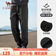駱駝（CAMEL）運(yùn)動休閑男褲子防潑水梭織束腳運(yùn)動褲 J13CAVLR060 幻影黑 XL