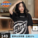 dickies短袖 男女同款情侶款側(cè)身LOGO印花短袖 全棉t恤 黑色 M