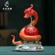 春錦秋鯉靈蛇鬧春金蛇擺件創(chuàng)意家居裝飾客廳生肖蛇年春節(jié)賀歲禮品 (順豐)TYX彩銅靈蛇鬧春
