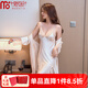 莫代爾性感睡衣女夏季冰絲綢2025新款帶胸墊蕾絲吊帶睡裙睡袍純欲風(fēng)套裝 BS-ZX8008 香檳色套裝 不帶胸墊 L 165推薦體重100-115斤