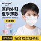 愛(ài)康尼 口罩醫用外科兒童3-6歲防病毒透氣3d立體防塵過(guò)敏莓心小兔30枚