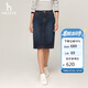 哈吉斯（HAZZYS）女裝 牛仔半身裙女ABQST0BCX01 藏青色NV 165/76A44