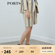 PORTS寶姿 商場(chǎng)同款新品女裝條紋網(wǎng)眼肌理短褲LL8P055KFQ051 丈青條紋 S (4)