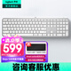 羅技（Logitech）無線鍵盤MX Keys S藍(lán)牙鍵盤Keys升級版 高端辦公鍵盤無線鍵鼠套裝 全尺寸家用充電背光 宏自定義 MX Keys S白色（Keys升級版）
