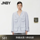 JNBY/江南布衣【UPF50+】夏季女裝防曬服夾克女寬松通勤5O4615840 055/淺灰白 XS