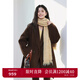 詩(shī)凡黎（'SEIFINI）詩(shī)凡黎學(xué)院風(fēng)毛呢外套2024年秋冬通勤寬松外套優(yōu)雅氣質(zhì)千金感大衣 咖啡 L 115-130斤 衣長(cháng)81cm