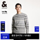 杰克·瓊斯（JACK&JONES）男裝冬季時(shí)尚百搭潮舒適休閑寬松針織衫圓領(lǐng)織花毛衣男224413024 G41淺花灰色 S 170