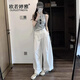 歐若婷雅休閑褲女士夏季衣服新款2025背心九分闊腿褲子套裝女兩件套女裝 套裝 M