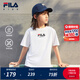 FILA KIDSx原田治聯(lián)名系列兒童短袖T恤2025夏季新款大童涼感上衣 標(biāo)準(zhǔn)白-WT 150