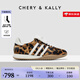CHERY KALLY【豹影斑紋】輕奢休閑板鞋女款2025新款時尚復古豹紋德訓鞋 CHERY&KALLY 杏色 37