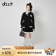 DZZIT地素棒球服秋冬美式復(fù)古夾克外套 黑色 M
