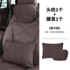 拓比應寶馬頭枕x1x2x3x4x5x6x7系530li汽車(chē)邁巴赫翻毛皮頭枕腰托靠墊 翻毛皮頭枕+腰靠【摩卡棕】1套裝