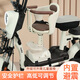 歐米童電動(dòng)車(chē)親子款擋風(fēng)被兒童座椅前置電瓶摩托車(chē)坐椅電車(chē)通用安全寶寶 全包升級款+安全帶+減震高低可調