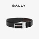 BALLY【七夕禮物】男士皮帶板扣雙面腰帶3.5/110黑色/棕色6226700