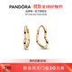 潘多拉（PANDORA）不對稱(chēng)心形耳環(huán)金色現代摩登愛(ài)心設計極簡(jiǎn)生日禮物送女友 1 均碼