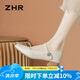 ZHR單鞋女優(yōu)雅氣質一字帶瑪麗珍鞋女粗跟時尚女鞋 AH506 米色 37 