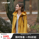 LAFUMA樂飛葉戶外沖鋒衣女 防水透濕II級風(fēng)衣連帽夾克外套 LFJA4CS62 土黃色GY 165/84A（38）