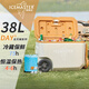 冰大師（ICEMASTER）保溫箱食品冷藏醫用戶(hù)外露營(yíng)野餐便攜儲奶保鮮車(chē)載高顏值保熱箱DAY+38l象牙白【拉桿/杯托/輪】