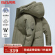 鴨鴨（YAYA）新款加厚羽絨服男士短款連帽韓版時(shí)尚商務(wù)休閑保暖防寒外套D YE3B718135W-深軍綠色 XL /180