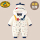 G.DUCKKIDS1套0-36月嬰兒衣服冬天冬季新生寶寶連體衣初生棉襖外出服秋冬裝 絨面夾棉 愛(ài)爸爸 73cm