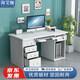 海艾珈鋼制辦公桌職員電腦桌財(cái)務(wù)員工桌帶抽屜書(shū)桌五斗一空+鍵盤(pán)拖1.2米