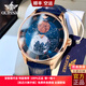 歐品客瑞士認(rèn)證品牌手表男機(jī)械表進(jìn)口機(jī)芯全自動(dòng)男士手表潮流月相男表 藍(lán)皮玫殼藍(lán)面3230【全國(guó)聯(lián)?！? title=