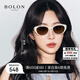 BOLON暴龍眼鏡25新品橢圓小貓眼太陽鏡女偏光墨鏡BL5097 A92-奶白色