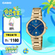 卡西歐（CASIO）SHEEN SHE-4543系列 時尚簡約女士手表防水手表【禮物】 SHE-4543G-2AUPR