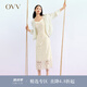 OVV2023春夏新款女裝19MM電力紡寬松版型真絲休閑夾克外套 淺黃（凈色）23 L