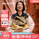 森達(dá)高幫休閑鞋女2025冬新商場(chǎng)同款月牙德訓(xùn)短靴4NR45DD5 棕色 37