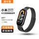 潮米勒【官方同款】適用小米10/8/9/8pro/9pro nfc手環(huán)表帶磁吸米蘭尼斯腕帶金屬運(yùn)動防水防汗透氣手環(huán) 【黑色】小米9/8NFC通用-強(qiáng)磁舒適透氣