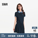 森馬（Semir）連衣裙女拼接格子假兩件學(xué)院風(fēng)2025夏季收腰polo裙107425114001