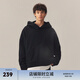 CHINISM CH赤塵重磅480G美式連帽衛(wèi)衣男美式休閑簡(jiǎn)約寬松帽衫情侶上衣 水洗黑 L（建議130-150斤）