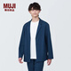 無(wú)印良品 MUJI 男式 夾克 長(zhǎng)袖 男士外套男款春秋 西裝小西服AC1W3A4S 藏青色 XL(180/104A)
