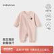 babylove【紡軟織柔】嬰兒連體衣春季純棉睡衣女寶寶哈衣爬服洋氣甜美衣服