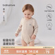 babylove嬰兒包屁衣秋冬季打底衣服男女寶寶三角哈衣輕薄保暖睡衣家居服
