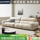 適爾美奶油風(fēng)真皮沙發(fā)客廳2025新款輕奢小戶型現(xiàn)代簡約直排皮藝沙發(fā) 接觸面真皮-暖灰色-紫羅蘭竹炭綿 3.2米直排四人位+腳踏【乳膠版】